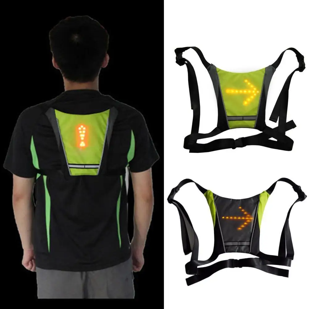 New Fashin Outdoor Product Cycling Bicycle LED Wireless Safety Turn Signal Light Vest Riding Night Guiding 20
