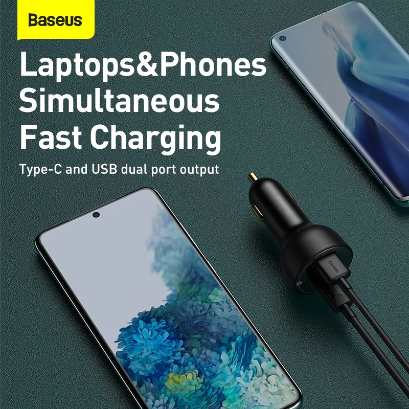 Baseus PD 100W ładowarka samochodowa USB szybkie ładowanie 4.0 QC4.0 QC3.0 typ C USB AUTO ładowarka szybkie ładowanie dla iPhone Xiaomi telefon komórkowy 2 Baseus PD 100W ładowarka samochodowa USB szybkie ładowanie 4.0 QC4.0 QC3.0 typ C USB AUTO ładowarka szybkie ładowanie dla iPhone Xiaomi telefon komórkowy 2