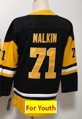 Все Прошитые Молодежные Детские трикотажные изделия Sidney Crosby Patric Hornqvist Evgeni Malkin Kris Letang Matt Murray Phil Kessel - Цвет: Фиолетовый