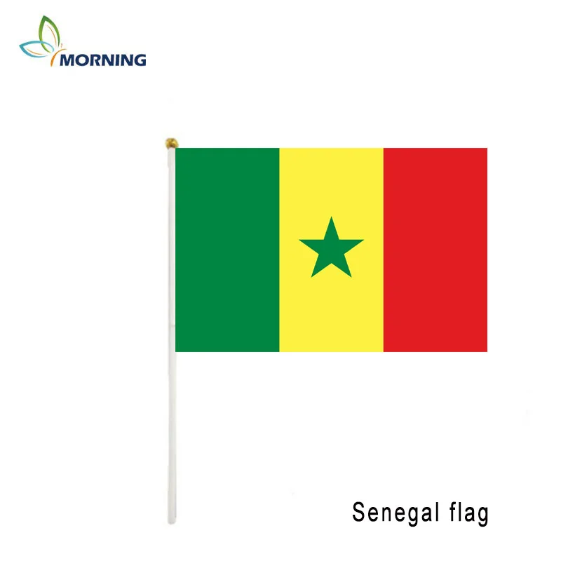 

MORNING10pcs small 14*21 cm senegal flag