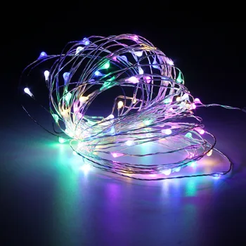 

10M Silver Wire 100 LED String Light for Christmas Wedding DC 12V Waterproof LED Fairy Light Lamp Adapter US Plug