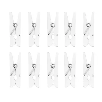 

BESTOMZ 100pcs/Set Wood Clothespins with Spring 3.5CM Painted Craft Clips for DIY Project (White)
