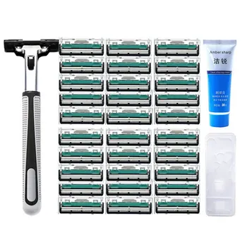 

Portable Size Razor For Men Male Use Shaving Razor Blades Manual Safety Razors Face Care Beard Shavers