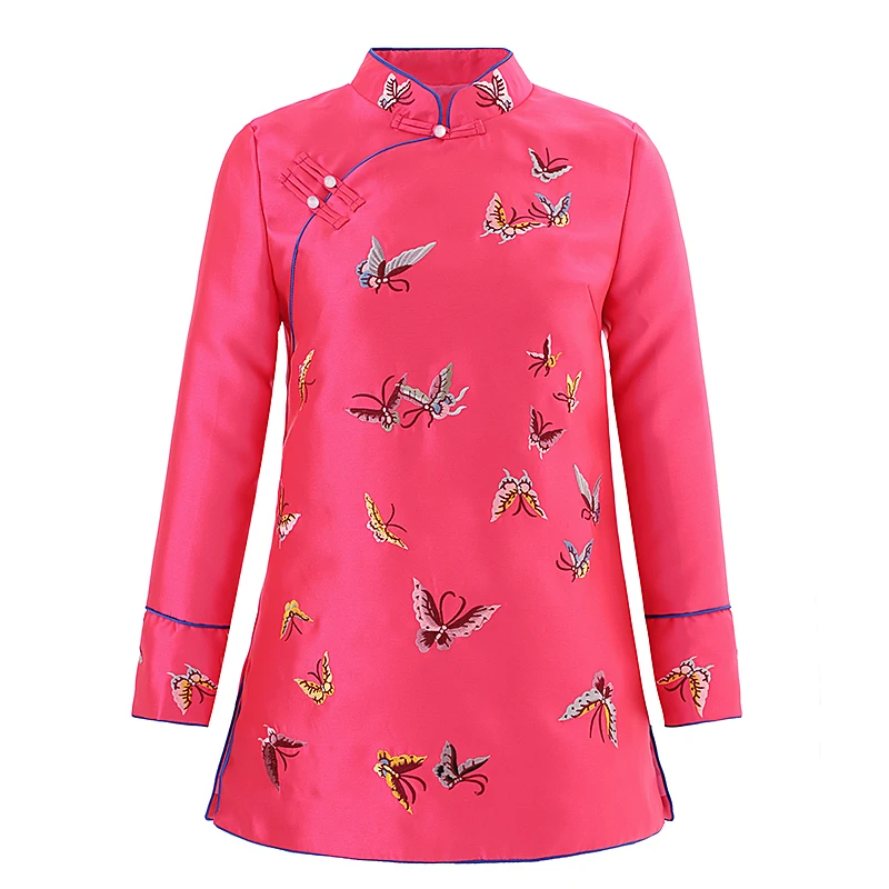2021 Китайский традиционный Топ вышивка Тан костюм женские куртки Китай mujer cheongsam