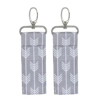 

2pcs Lipstick Holder Cross Ripple Big Arrow Colorful Arrow Patterns Chapstick Keys Lip Balm Rings Pouch Keychain Bags