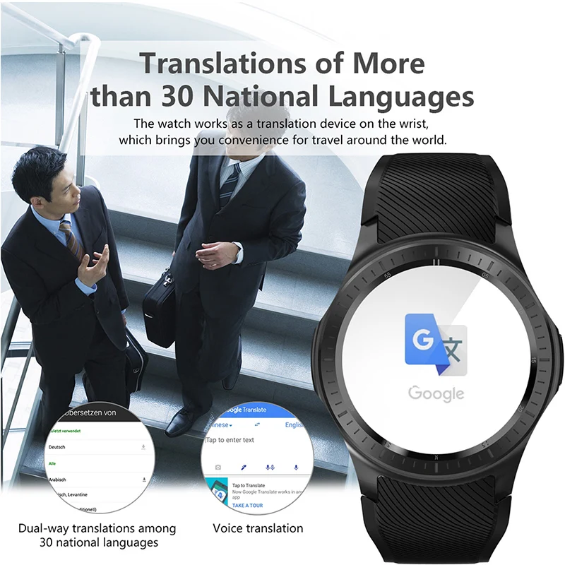  DM368 Plus MTK6739 Quad Core 4G Smart Watch 16GB Rom Android 7.1 Smartwatch Heart Rate Monitor GPS 