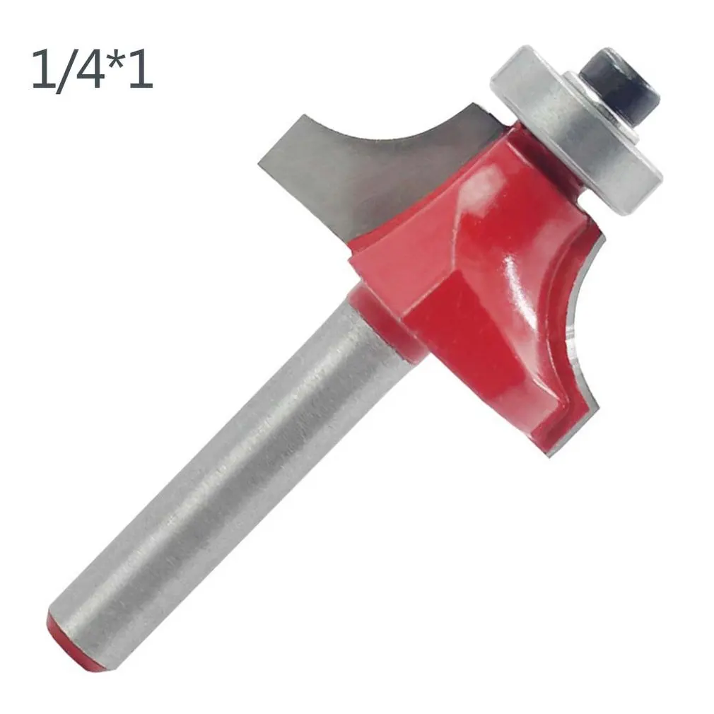 

Woodworking Milling Cutter Bearing Round Angle Cutter Carbide Shank Wood Router Set 1/4 Handle Cutter Trimming Knife