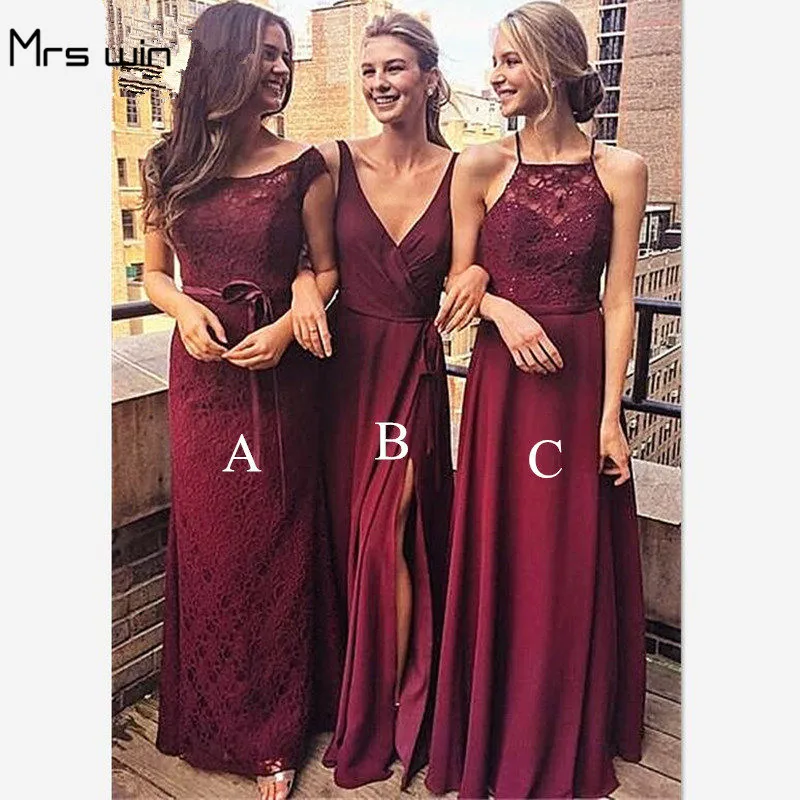 Mrs win длинные платья подружек невесты Плюс Размер Vestido Madrinha для девочек элегантное без рукавов женское свадебное платье до 50 HR064