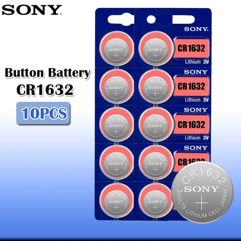 10 шт./лот sony CR1632 3 в 100% оригинальная литиевая батарея для часов пульт