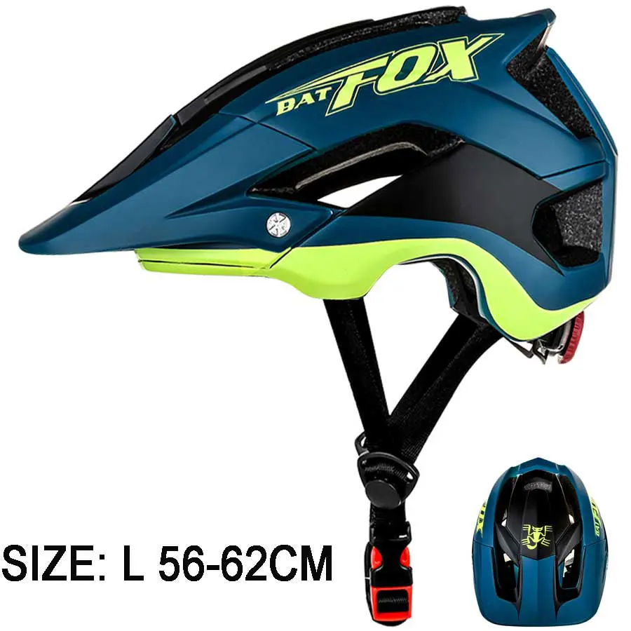 BATFOX Сверхлегкий велосипедный шлем черный красный матовый MTB дорожный велосипедный шлем mtb специальный велосипедный шлем - Цвет: 659-dark green
