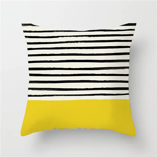 Fuwatacchi желтый бриллиантом волна Чехлы для подушек с геометрическим рисунком Подушка Чехол для домашних стульев, диванных украшения квадратная подушка чехол s - Цвет: PC04807