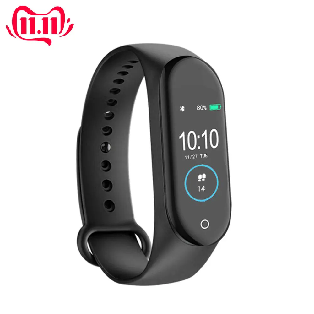 

M4 Bluetooth Smart Band Bracelet Watch Heart Rate & Blood Pressure Monitor Call Reminder Fitness Tracker Sports Smartband