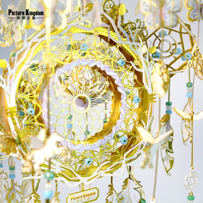 Picture Kingdom 3D Metal Nano Puzzle Dream Catcher Model Kits DIY Laser Cut Assemble Jigsaw Toys For Kids Adults 3