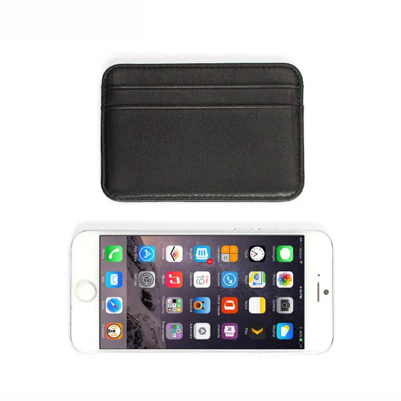 Wallet Card Holder Leather Wallet Credit Card Wallet Credit Card Holder Card Holder Card Wallet ID Card Case Business Card Holder ID Card Holder Document Card Wallet Slim Sheepskin Genuine Leather Men's Wallet Male Thin Mini ID Credit Card Holder Small Cardholder Purse For Man