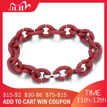 

Personality Simple Round Beads X Style Bracelets Red Hard Rubber Charms Bracelets For Women Jewelry Gift