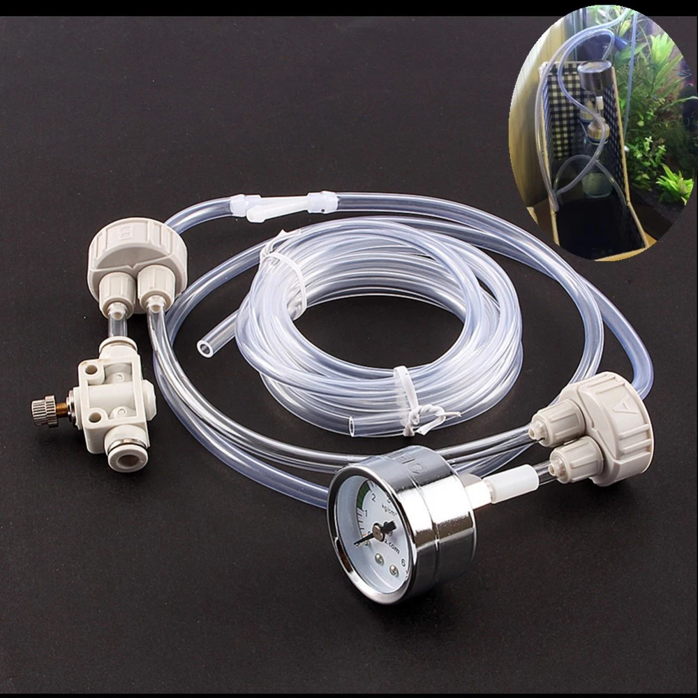 Система генератора CO2 DIY для аквариума комплект с регулировкой давления воздуха