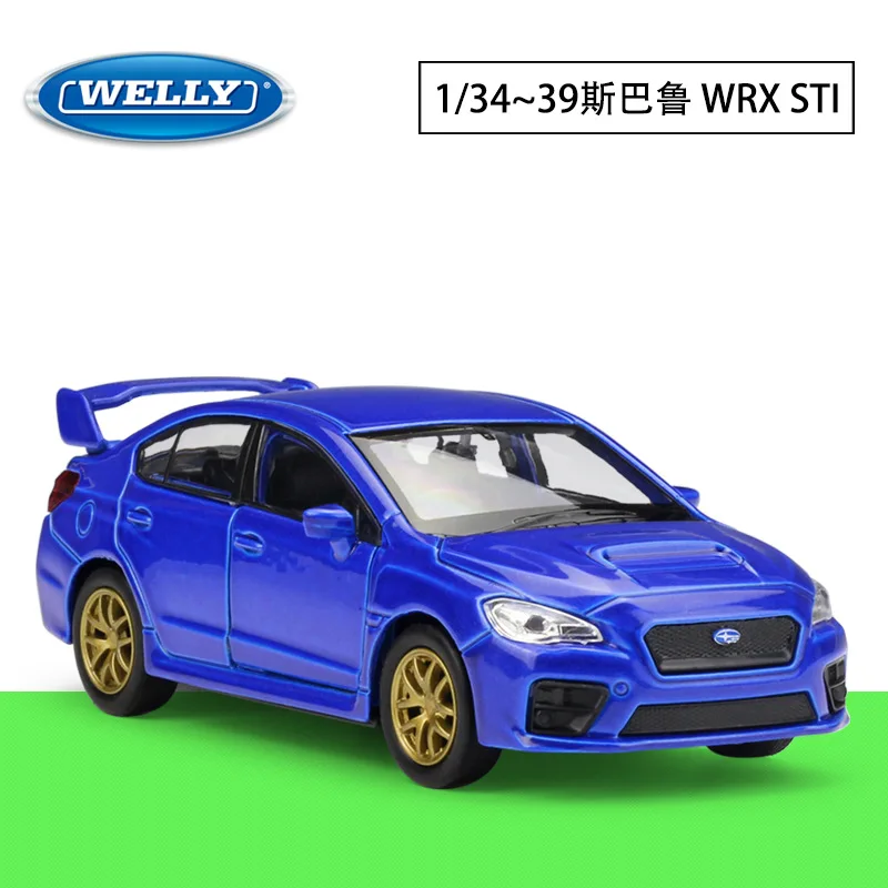 

WELLY Welly 1: 34-36-39 Subaru WRX STi Model Alloy Car Model Pull Back Car