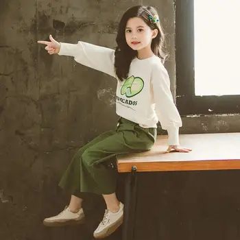 

Bear Leader Teenager Girls Autumn Thin Clothing Sets 2020 New Casual Outfits Kids Girls Fruit Print Tops Solid Loose Pants Suits