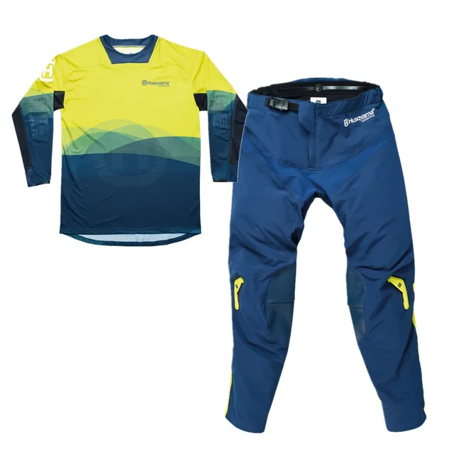 

2020 New Motocross Suit Motobiker Racing Riding Jersey + Pants FOR Husqvarna Husky Style suit Motorcycle MX riding combination k