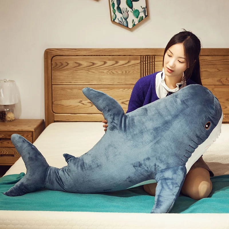 Большая плюшевая игрушка акулы популярная подушка для сна в виде животных мягкая