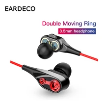 EARDECO, проводные наушники для телефона, стерео, с микрофоном, двойной привод, басовая гарнитура для мобильного телефона, наушники-вкладыши для Iphone, Xiaomi