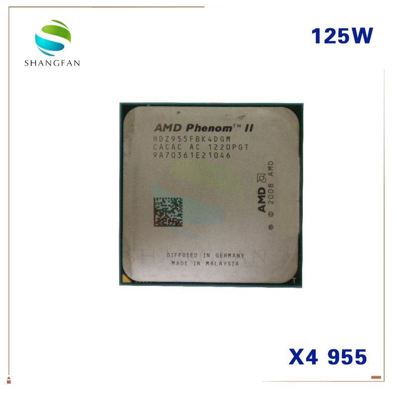 AMD Phenom II X4 955 125 Вт четырехъядерный настольный процессор HDZ955FBK4DGM HDZ955FBK4DGI HDX955FBK4DGM Socket AM3