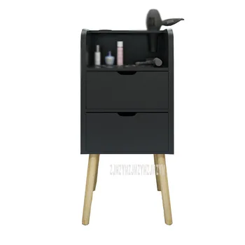 

Simple Hair Salon Cabinet With 2 Big Drawer For Hair Shop Beauty Mirror Side Cabinet Solid Wood Leg For Air Blower Tools Storage