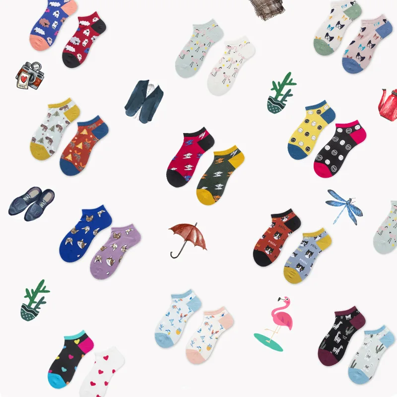 

funny novelty kawaii unisex crew socks Street Skateboard hip-hoP men socks kawaii fashions gifts for cartoon cat smiley alpaca