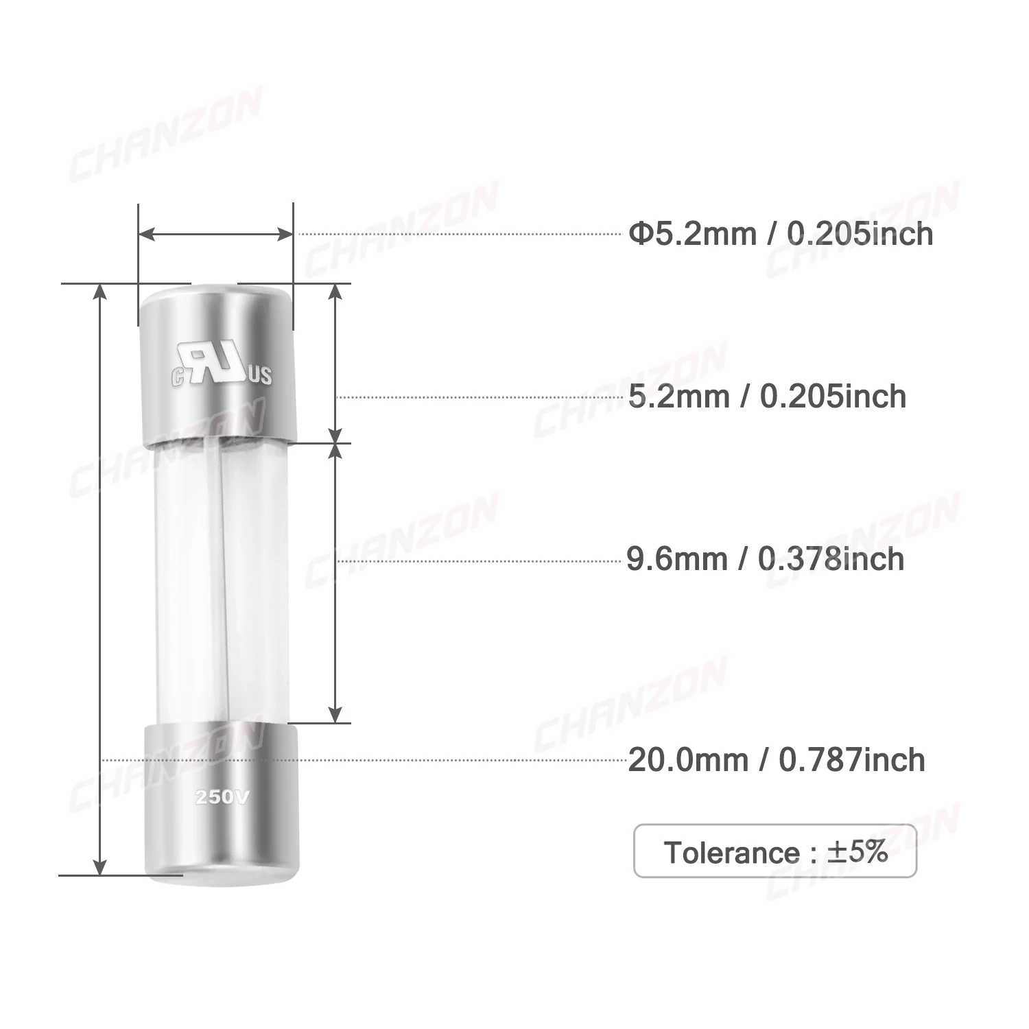fusivel de vidro conjunto com caixa tubo 01