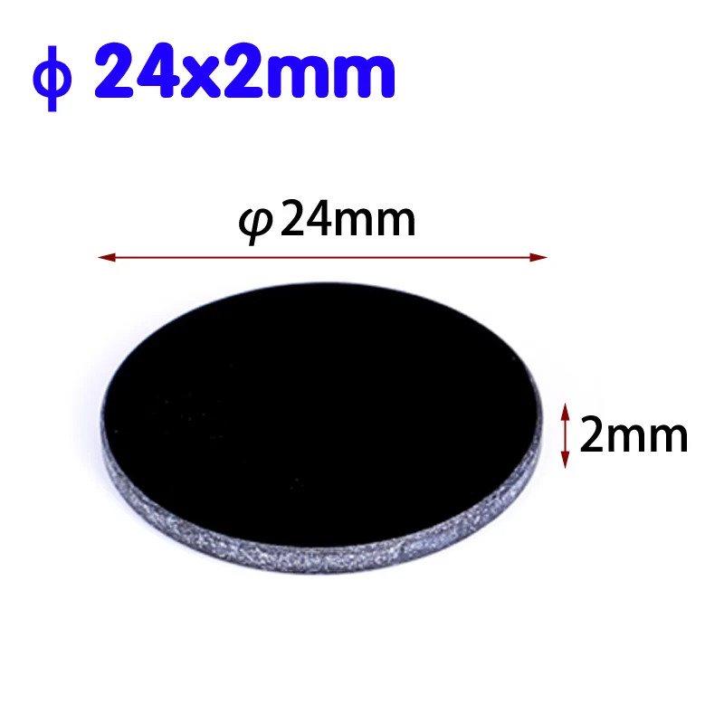 

UV Transmission Visible Cut-off Glass diameter 24mm Colored Optical Glass Color Filter Can Be Customized