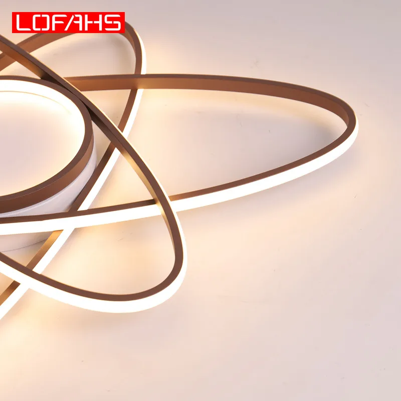 Современная светодиодная люстра LOFAHS для гостиной спальни алюминия креативный