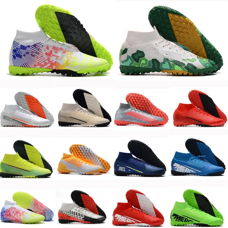 

Hot selling High help soccer shoes skid TF shoes fG nail Men football shoes fashion TF soccer cleat Training Sport Sneakers