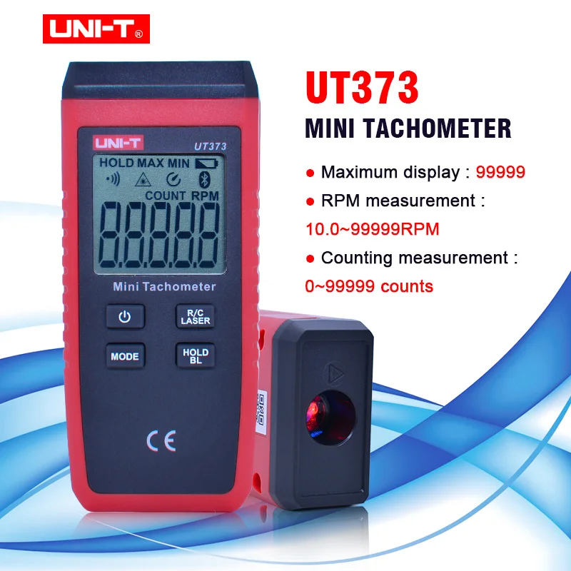 UNI-T UT373 LCD Digital Non-Contact Laer Tachometer RPM Speed Meter Tester C8K6 