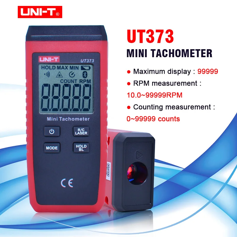 Цифровой лазерный тахометр Uni-t UT373 измерительный прибор для измерения скорости 10