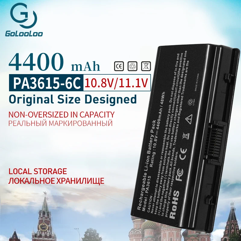 Golooloo 4400 мАч 11,1 В pabas115 Аккумулятор для ноутбука Toshiba Equium L40 для спутникового PA3615U-1BRM PA3615U-1BRS PABAS115 L40 L45