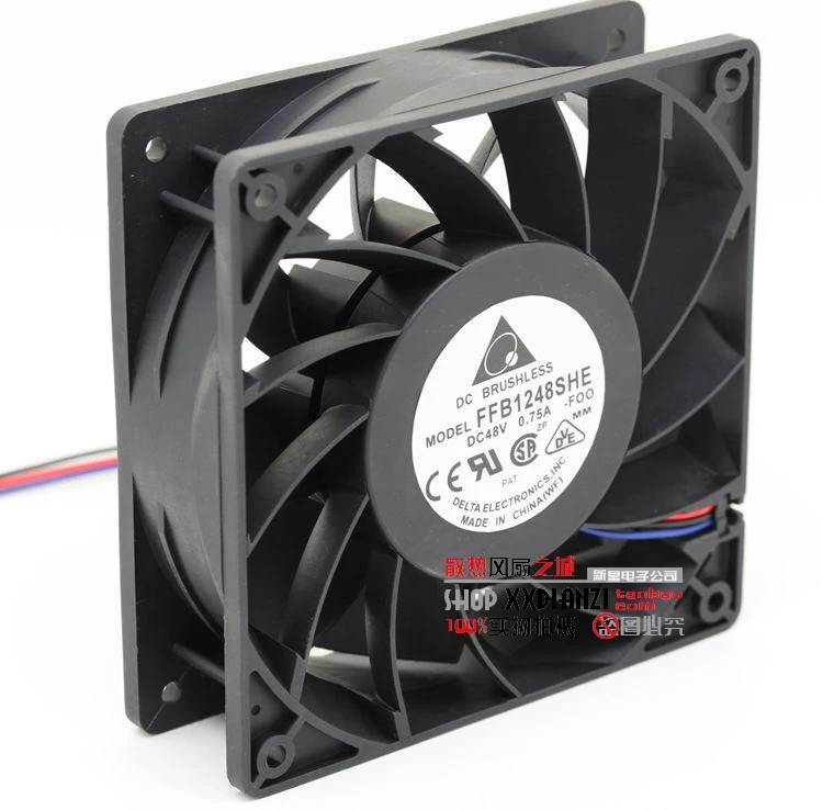 

Original FFB1248SHE 12038 48V 0.57A 12CM dual ball speed heat dissipation fan