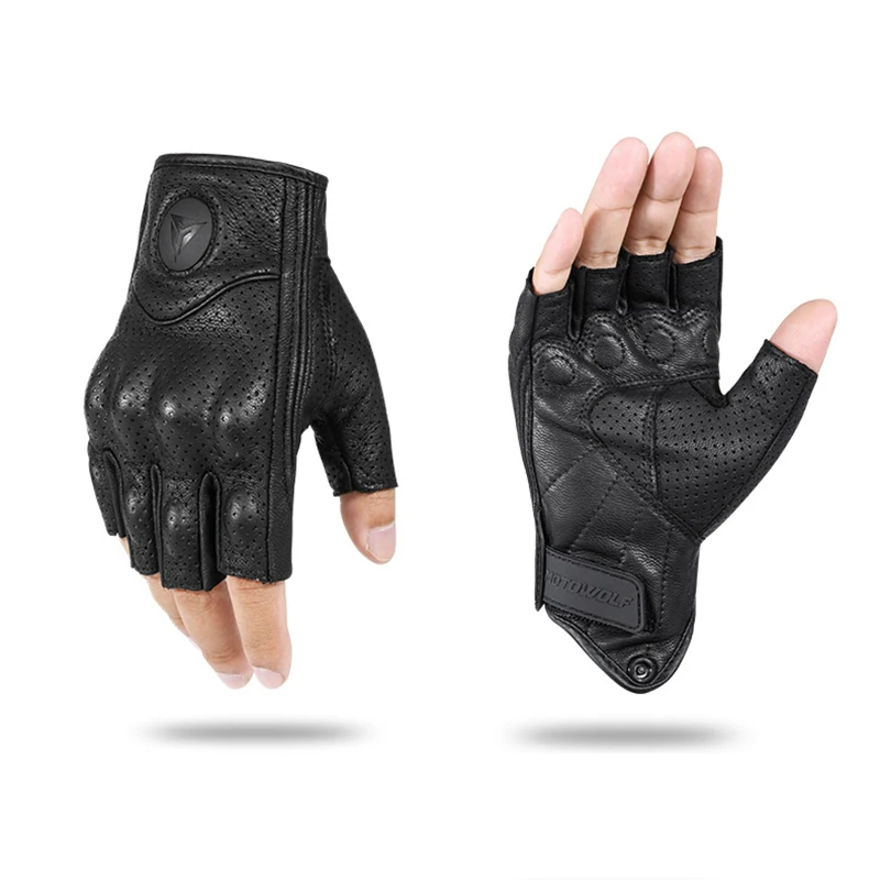 Guantes de moto de cuero auténtico para invierno y verano, equipo de protección para Motocross con pantalla táctil
