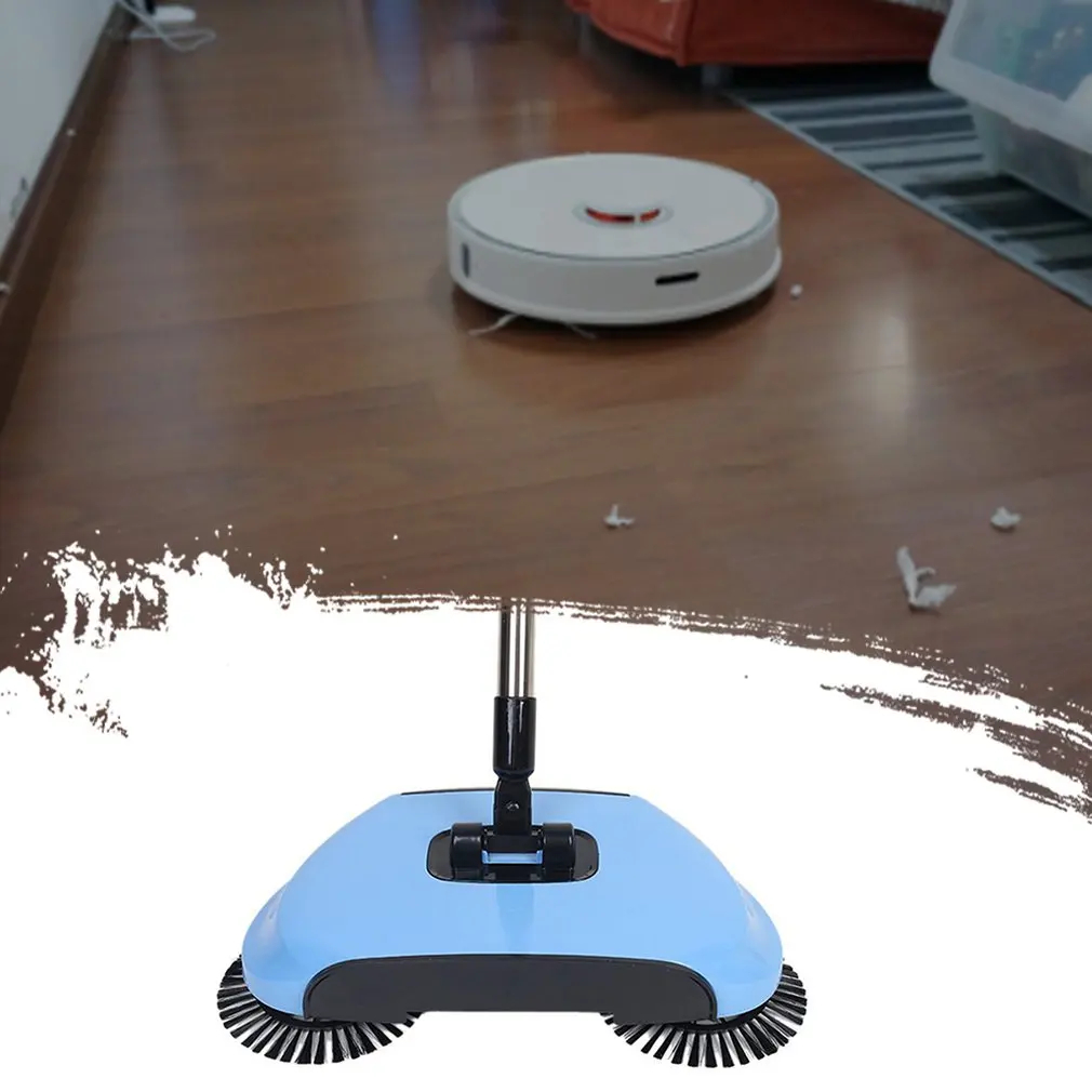 Sweeper Hand Push Household Vacuum Cleaner Blue Sweeper Home Push Type Broom Set Gift Double-handed Push Sweeper