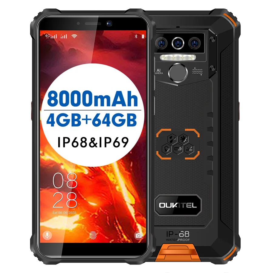 Oukitel-スマートフォンwp5Pro,4GB RAM,64GB ROM,8000mAh