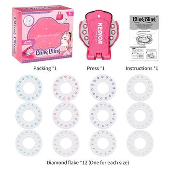 

Fashionable Luxury Rig Set Luminous Charm Charm Hair Styling Tool Girl Stickers Rig Toy Charm Charm Girl Toy