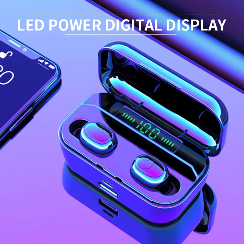 Мини беспроводные наушники Bluetooth 5 0 G6S TWS светодиодный дисплей с внешним