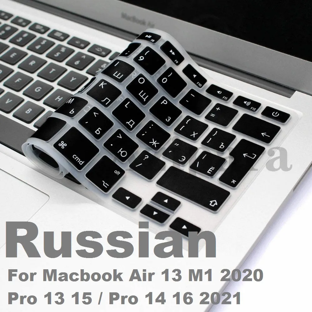 Tampa Macia do Teclado do Silicone para Macbook Air Russo ue Eua 13 15 14 16 2023 2023 m1 A2337 A2338 A2442