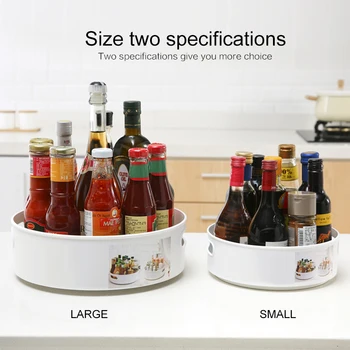 

1pcs Non-slip Rotating Storage Tray Kitchen Bathroom Cosmetic Food Bottle Organizer Divider Multifunctional Tray Storage Tray