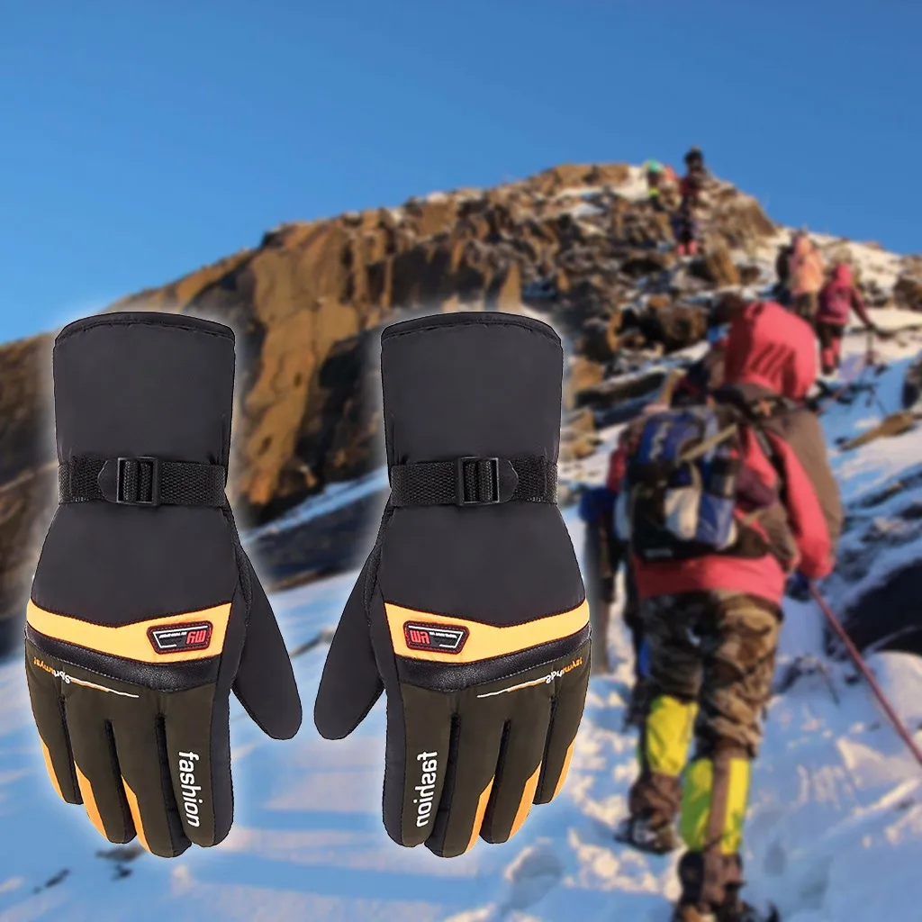 Новые мужские лыжные перчатки Сноуборд перчатки Снегоход Мотоцикл езда зимние перчатки ветрозащитные водонепроницаемые перчатки унисекс# YL5