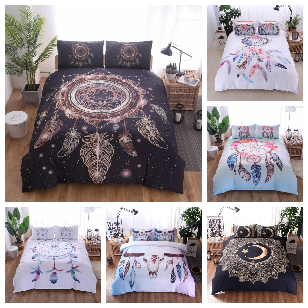 

2020 New Pattern Comfortable Printing 2/3 Pcs Duvet Cover Set 1 Quilt Cover + 1/2 Pcs Pillow Cases Single Twin Double Full Queen