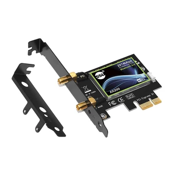 

Wireless Dual Band PCI Express WiFi Adapter PCI-E Network Card 2974 Mbps WIfi 6 AX200 2.4G/5G With Antennas Desktop PC Windows