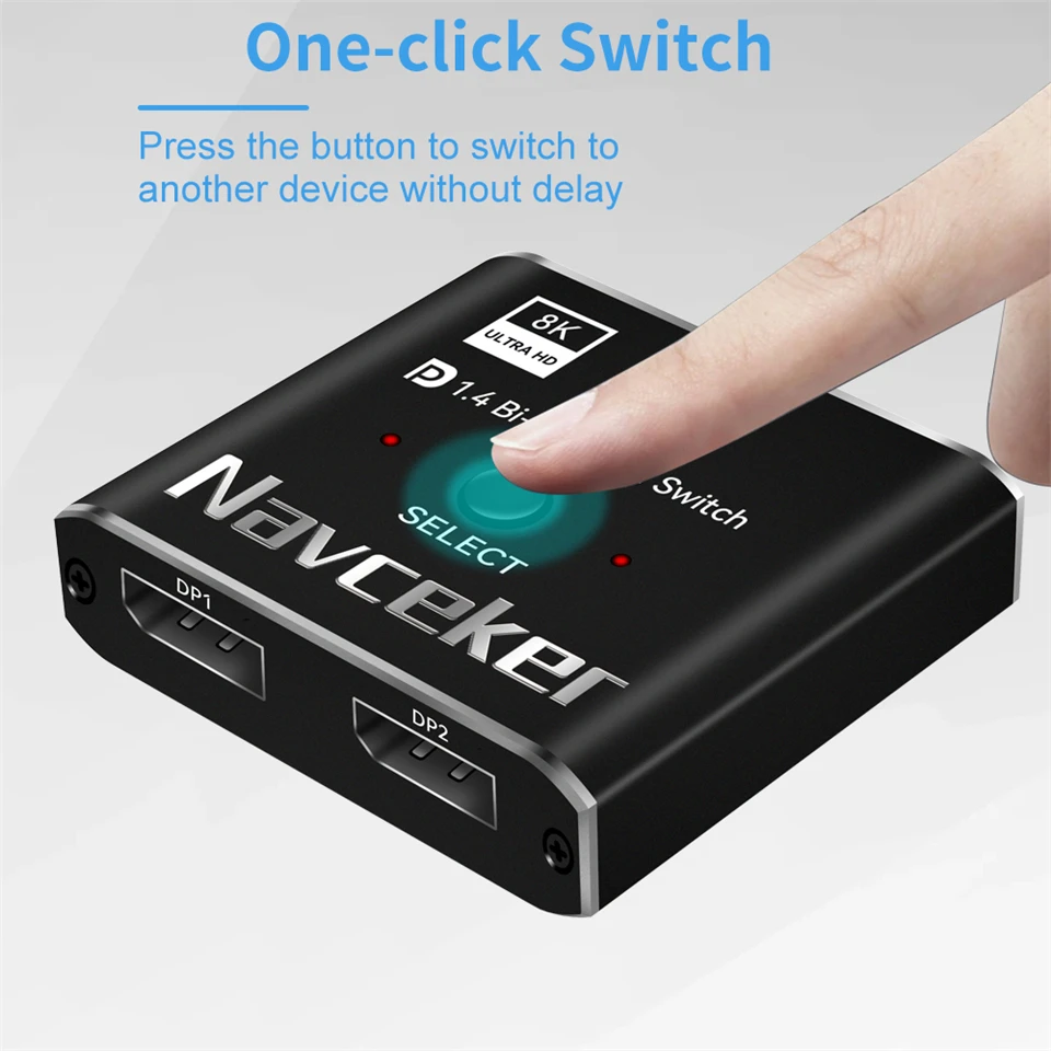 2023 Displayport 1.4 Switch 8K Displayport Bi-direction splitter switcher Displa