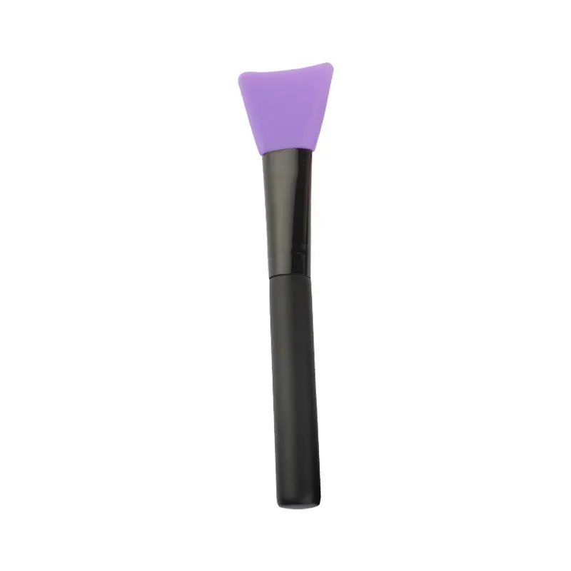 1 шт Профессиональный Мягкая силиконовая маска для лица кисти грязь DIY смешивания уход за кожей Красота кисти для макияжа косметический инструмент - Handle Color: Purple