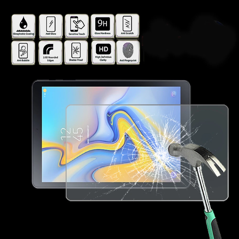 

For Samsung Galaxy Tab A 10.5 T590 - Tablet Tempered Glass Screen Protector Cover Screen Film Protector Guard Cover