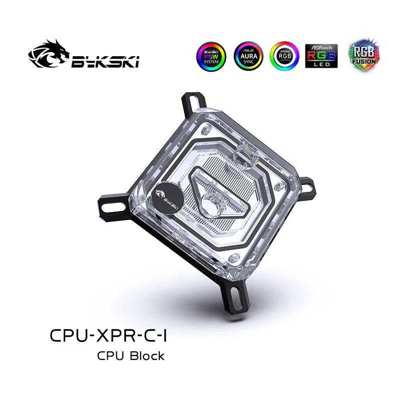 Bykski Uso Bloco Cpu para Intel Lga115x 1200 1700 2011 Amd Ryzen X470 X570 Radiador de Água Cpu-xpr-c-m Cpu-xpr-c-i Ventiladores e resfriadores - Imagem 2